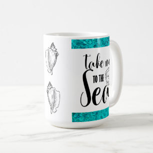 Bring mich zur Sea Conch Muschel Kaffeetasse