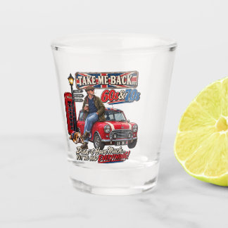 Bring mich zurück 60er & 70er Retro-Shotglas Schnapsglas