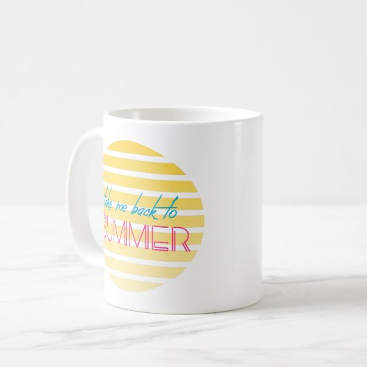 Bring mich zurück in den Sommer Kaffeetasse (Vorderseite Links)