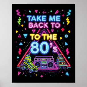 Bring mich zurück in die 80er Retro Old School Auf Poster