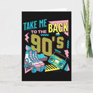 Bring mich zurück in die 90er Retro-Vintage-Hallow Karte