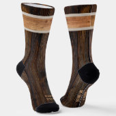 Bring mir Bier rustikales Holz Tone Brown Socken (Gewinkelt)