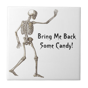 Bring mir ein paar Candy Skeleton Halloween mit Fliese