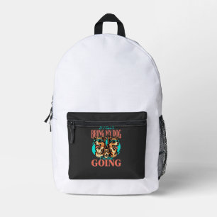 Bring My Dog Retro Hundeliebhaber Bedruckter Rucksack
