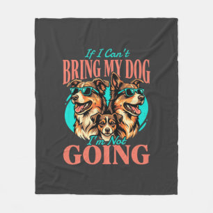 Bring My Dog Retro Hundeliebhaber Fleecedecke