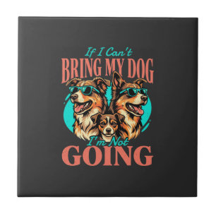 Bring My Dog Retro Hundeliebhaber Fliese