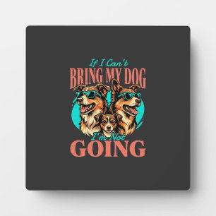 Bring My Dog Retro Hundeliebhaber Fotoplatte