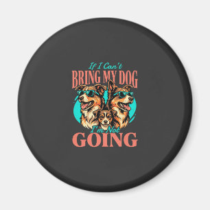 Bring My Dog Retro Hundeliebhaber Magnet