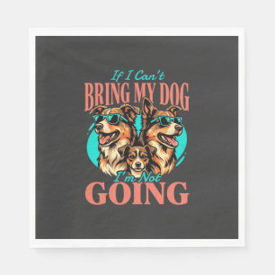 Bring My Dog Retro Hundeliebhaber Serviette
