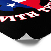 Bring nicht den Staatsumriss und die Flagge Texas  Poster (Ecke)