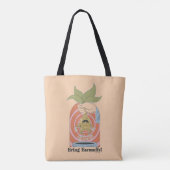 "Bring Ohrenschützer!" Grafik mit schreiender Alra Tasche (Rückseite)