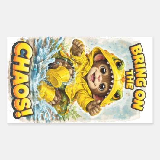 Bring on the Chaos Sticker Cute Dino (Vorderseite)