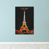 Bring Paris Zuhause: Der Eiffelturm Canvas Print Leinwanddruck (Insitu (Holzboden))