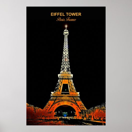Bring Paris Zuhause: Eiffelturm Travel Poster (Vorne)