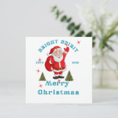 Bring the holiday cheer to life with Santa design  Einladung (Stehend Vorderseite)