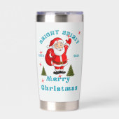 Bring the holiday cheer to life with Santa design  Thermobecher (Vorderseite)