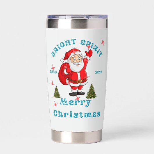 Bring the holiday cheer to life with Santa design  Thermobecher (Vorderseite)
