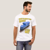 Bring Your Caboose to Work Day (Blauer Caboose) T-Shirt (Vorne ganz)