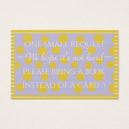 BringABook "Gold/Lavendel" Einsteckkarte/Personali