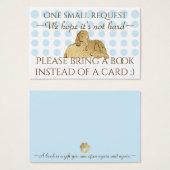 BringABook Insert Card Baby Blue Gold Elephant (Vorne & Hinten)