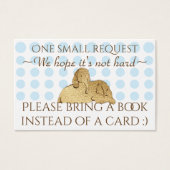 BringABook Insert Card Baby Blue Gold Elephant (Vorderseite)