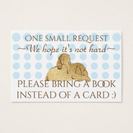 BringABook Insert Card Baby Blue Gold Elephant