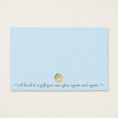 BringABook Insert Card Baby Blue Gold Elephant (Rückseite)