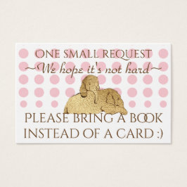 BringABook Insert Card Baby Pink Gold Elefant