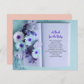 BRINGEN EINES BUCHS Blue Pink Baby Boy Dusche Einladung (Vorne/Hinten)