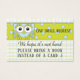 Bringen Sie ABook "Owl/Blue" Beipackkarte/Personal