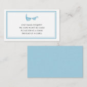 Bringen Sie bitte ein Buch anstelle eines Blue Wha Visitenkarte (Vorne/Hinten)