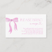 Bringen Sie bitte eine Rosa-Bow-Abschlusskarte mit Begleitkarte (Vorderseite)