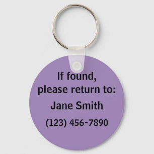 Bringen Sie bitte verlorenen Schlüsselanhänger