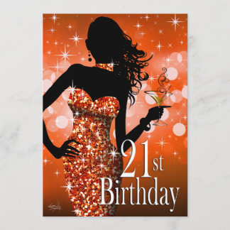 Bringen Sie den Bling-Spargel zum 21. Geburtstag|  Einladung
