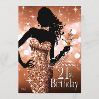 Bringen Sie den Bling-Spargel zum 21. Geburtstag|  Einladung