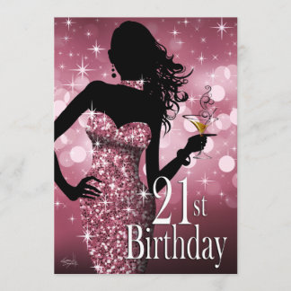 Bringen Sie den Bling-Spargel zum 21. Geburtstag|  Einladung