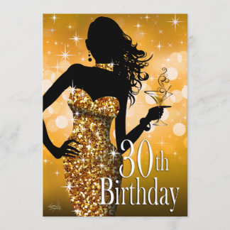 Bringen Sie den Bling-Spargel zum 30. Geburtstag|  Einladung