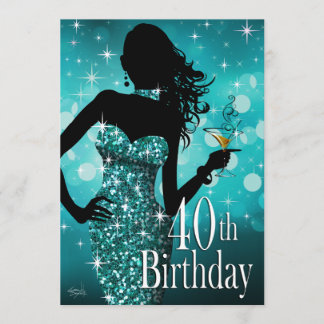 Bringen Sie den Bling-Spargel zum 40. Geburtstag|  Einladung