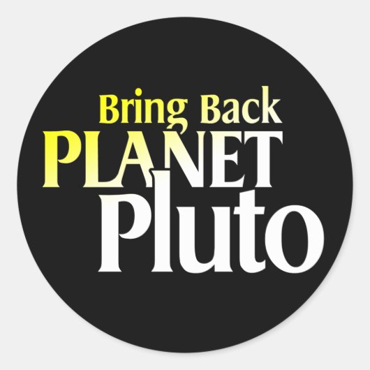 Bringen Sie den Planeten zurück Runder Aufkleber (Vorderseite)