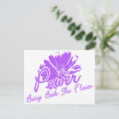 Bringen Sie den Power der Blume zurück Postkarte (Stehend Vorderseite)