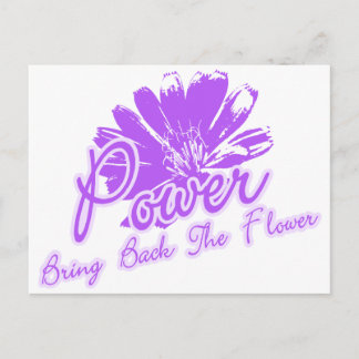 Bringen Sie den Power der Blume zurück Postkarte