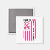 Bringen Sie den rosa Brustkrebs-Warnhinweis für Kl Magnet (Vorderseite/Rückseite)