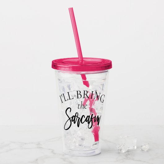 Bringen Sie den Sarcasm | Chic Bachelorette Brautp Acryltrinkbecher (Vorderseite Ice)