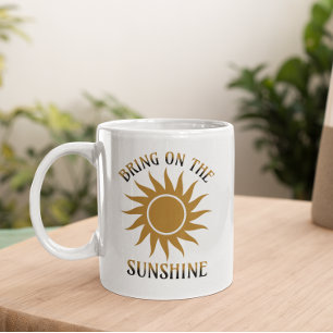Bringen Sie den Sonnenschein in den Golden Kaffeetasse