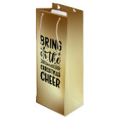 Bringen Sie den Weihnachts-Chef-Weinbeutel an Geschenktüte Für Weinflaschen (Rückseite Schrägansicht)