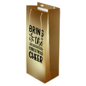 Bringen Sie den Weihnachts-Chef-Weinbeutel an Geschenktüte Für Weinflaschen (Vorderseite Schrägansicht)