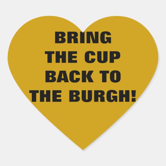 BRINGEN SIE DIE CUP ZURÜCK! Herz-Aufkleber (Vorderseite)