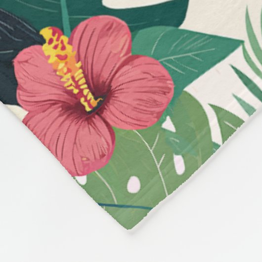 Bringen Sie die Dschungel-Zuhause Fleecedecke (Ecke)