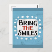 Bringen Sie die Lächelpostkarte mit Postkarte (Vorne/Hinten)