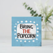 Bringen Sie die Popcorn-Grußkarte mit Karte (Stehend Vorderseite)